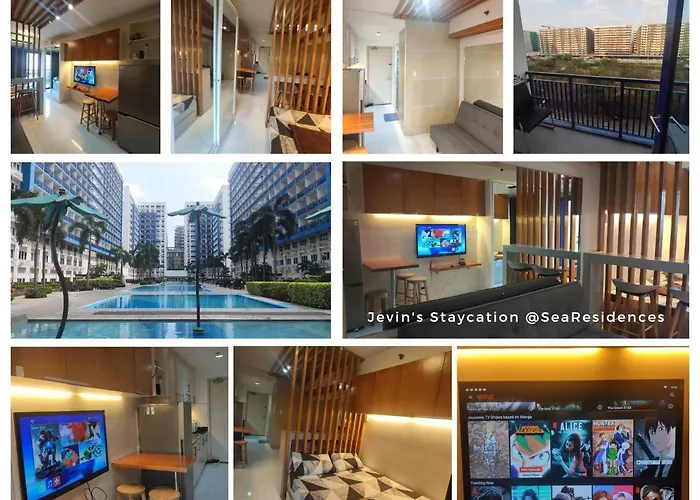 Sea Residences 5mins Walk To Sm Moa, Arena, Smx, 55" Googletv Apartamento