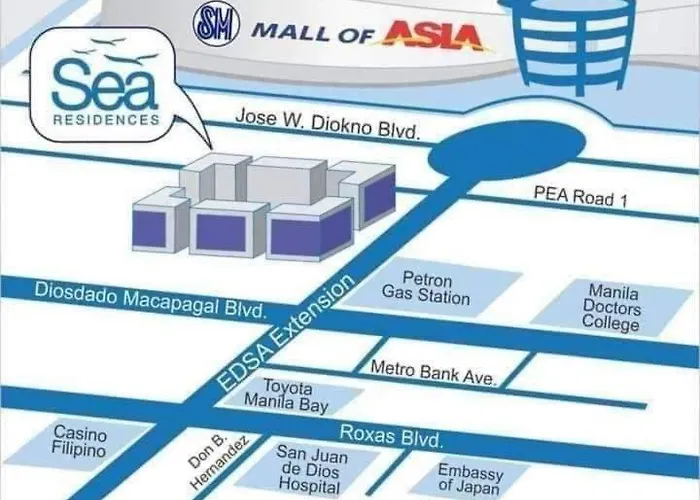 Apartamento Sea Residences 5mins Walk To Sm Moa, Arena, Smx, 55" Googletv
